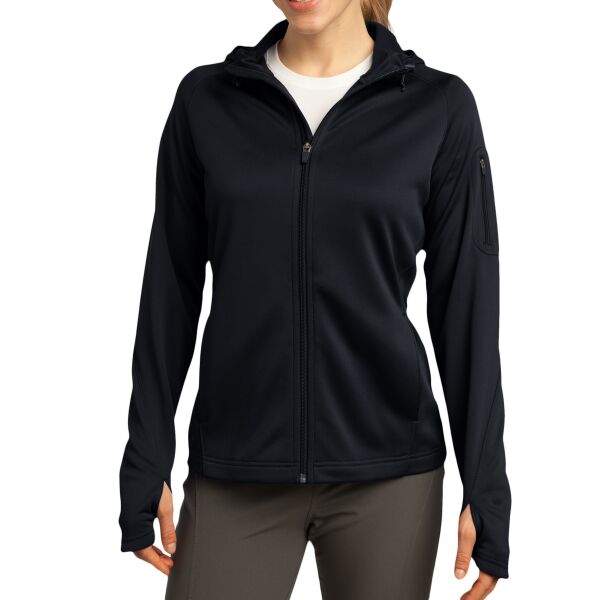 Ladies Tech Fleece Full Zip Hooded Jacket Thumbnail