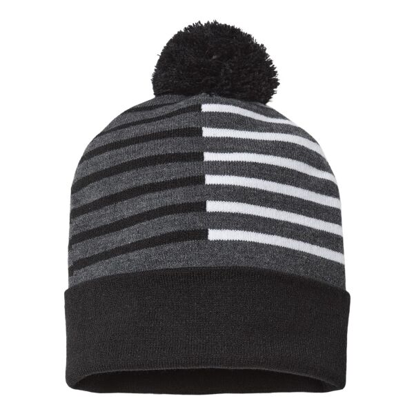 CAP AMERICA - USA-Made Half Color Beanie Thumbnail